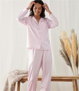 Towel City Ladies Satin Long Pyjamas